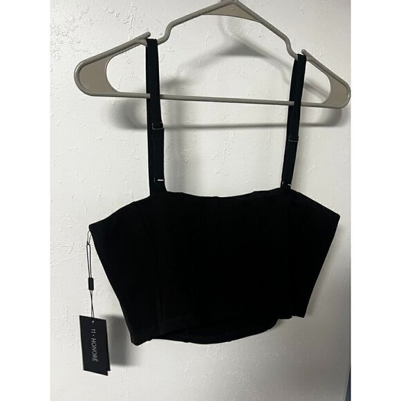 11 HONORE STRETCHY SHAYLA CROP TANKTOP, BUILD INBRA, ADJ STRAPS, PLUS SIZE 1 - Picture 3 of 7
